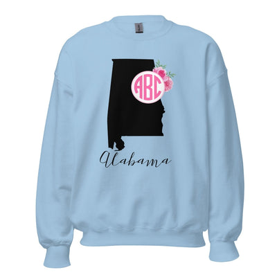Monogrammed 'Alabama State Pride' Crewneck Sweatshirt - United Monograms