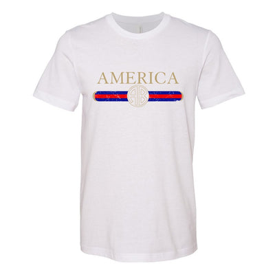 Monogrammed 'America Designer Dupe' Premium T-Shirt - United Monograms