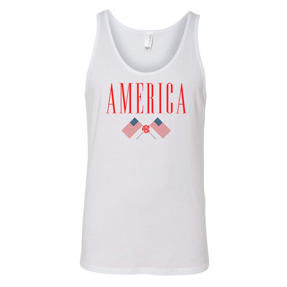 Monogrammed 'America' Premium Tank Top - United Monograms