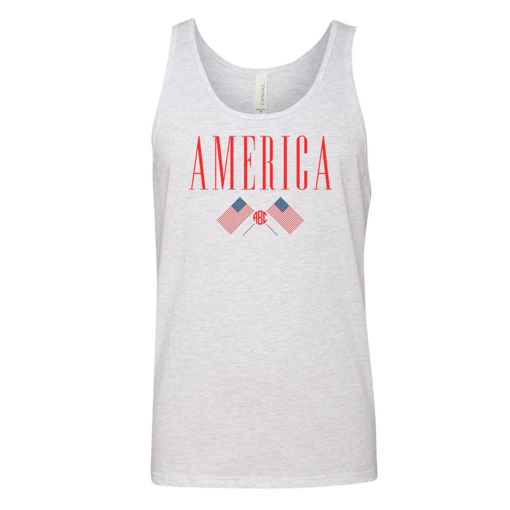 Monogrammed 'America' Premium Tank Top - United Monograms