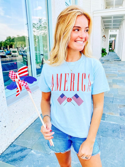 Monogrammed 'America' T-Shirt - United Monograms