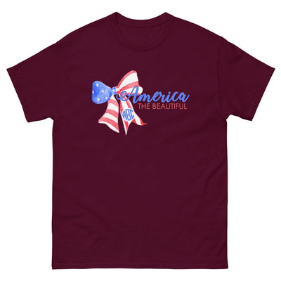 Monogrammed 'America The Beautiful' Basic T-Shirt - United Monograms