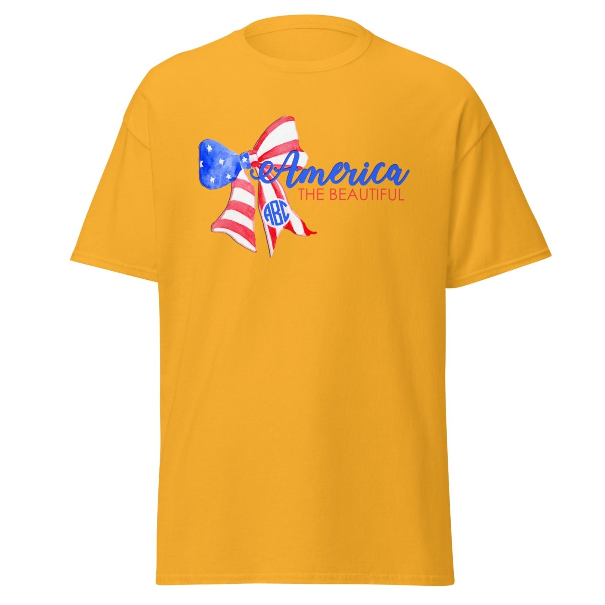 Monogrammed 'America The Beautiful' Basic T-Shirt - United Monograms
