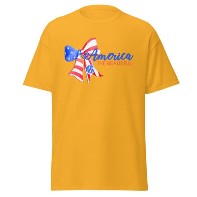Monogrammed 'America The Beautiful' Basic T-Shirt - United Monograms