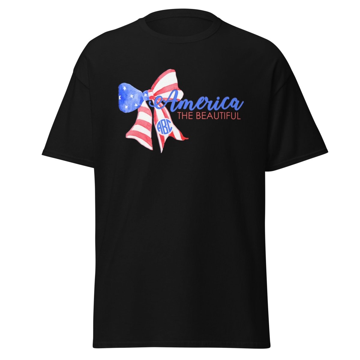 Monogrammed 'America The Beautiful' Basic T-Shirt - United Monograms