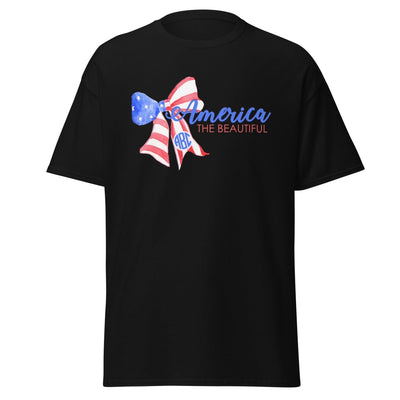 Monogrammed 'America The Beautiful' Basic T-Shirt - United Monograms