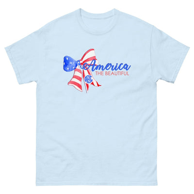 Monogrammed 'America The Beautiful' Basic T-Shirt - United Monograms