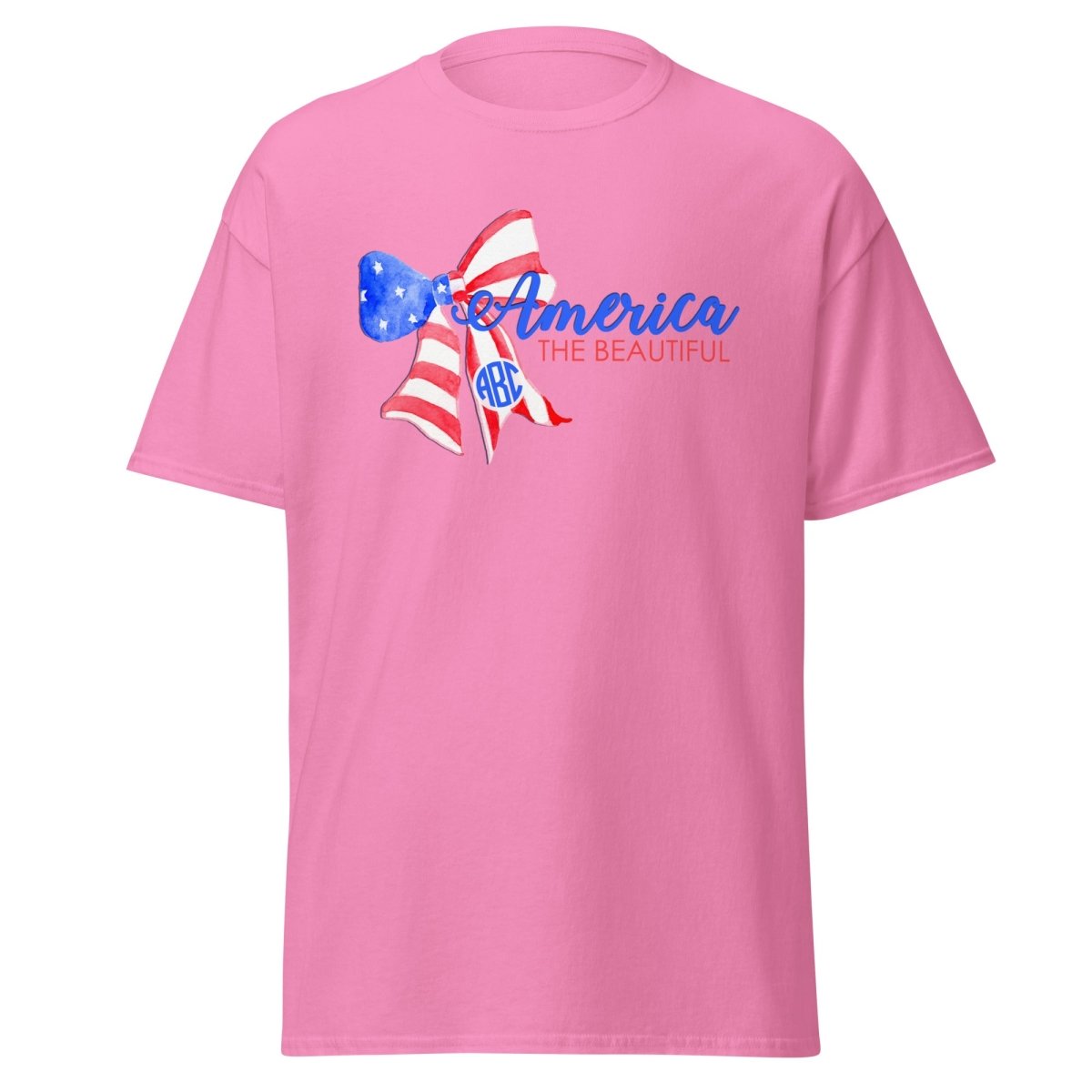 Monogrammed 'America The Beautiful' Basic T-Shirt - United Monograms