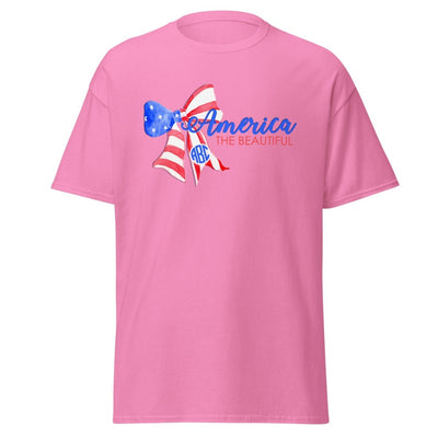 Monogrammed 'America The Beautiful' Basic T-Shirt - United Monograms
