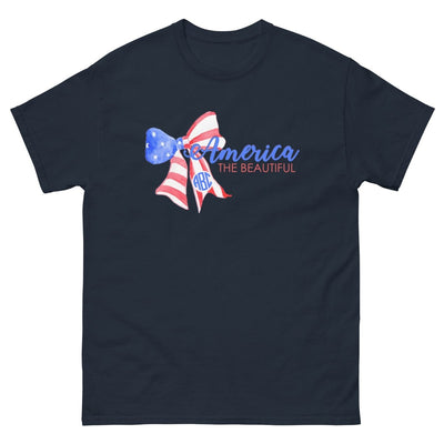 Monogrammed 'America The Beautiful' Basic T-Shirt - United Monograms