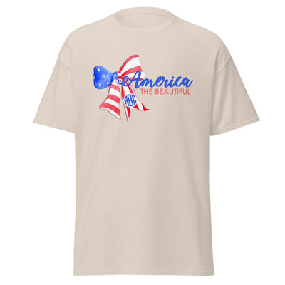 Monogrammed 'America The Beautiful' Basic T-Shirt - United Monograms