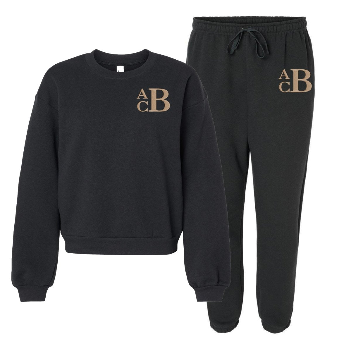 Monogrammed American Apparel Cropped Crewneck Set - United Monograms