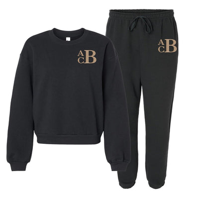 Monogrammed American Apparel Cropped Crewneck Set - United Monograms