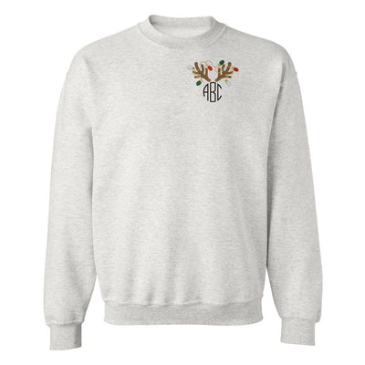 Monogrammed Antler Lights Crewneck Sweatshirt - United Monograms