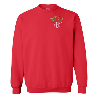 Monogrammed Antler Lights Crewneck Sweatshirt - United Monograms