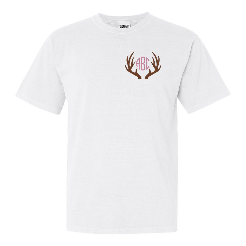 Monogrammed Antlers T-Shirt - United Monograms