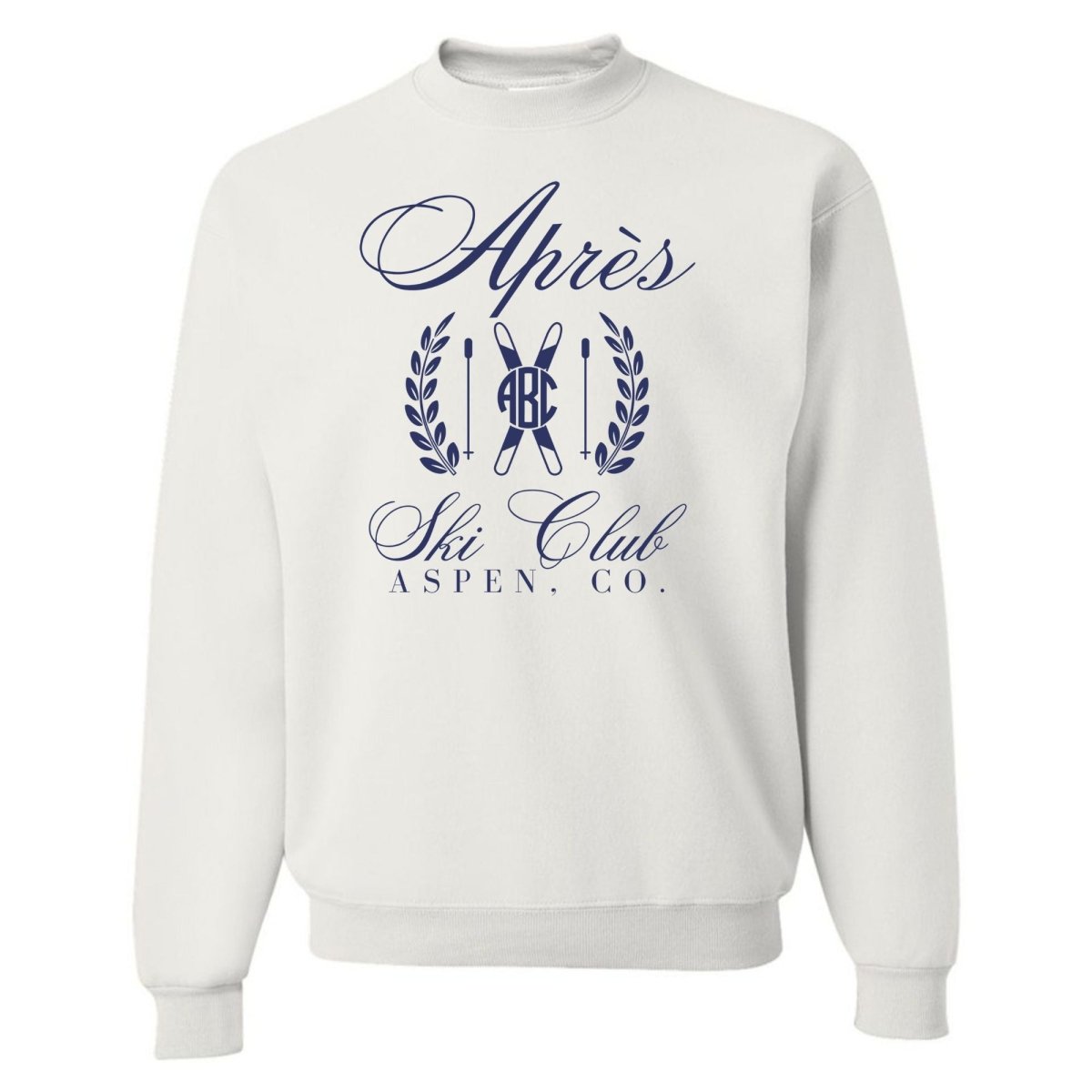 Monogrammed 'Apres Ski Club' Crewneck Sweatshirt - United Monograms