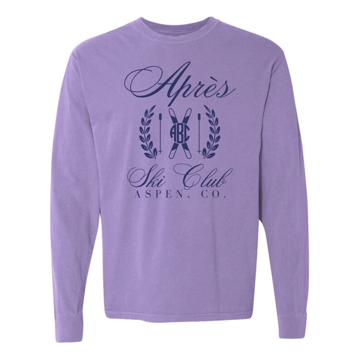 Monogrammed 'Apres Ski Club' Long Sleeve T-Shirt - United Monograms