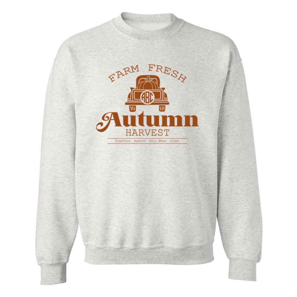 Monogrammed 'Autumn Harvest' Crewneck Sweatshirt - United Monograms