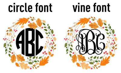 Monogrammed 'Autumn Wreath' Crewneck Sweatshirt - United Monograms