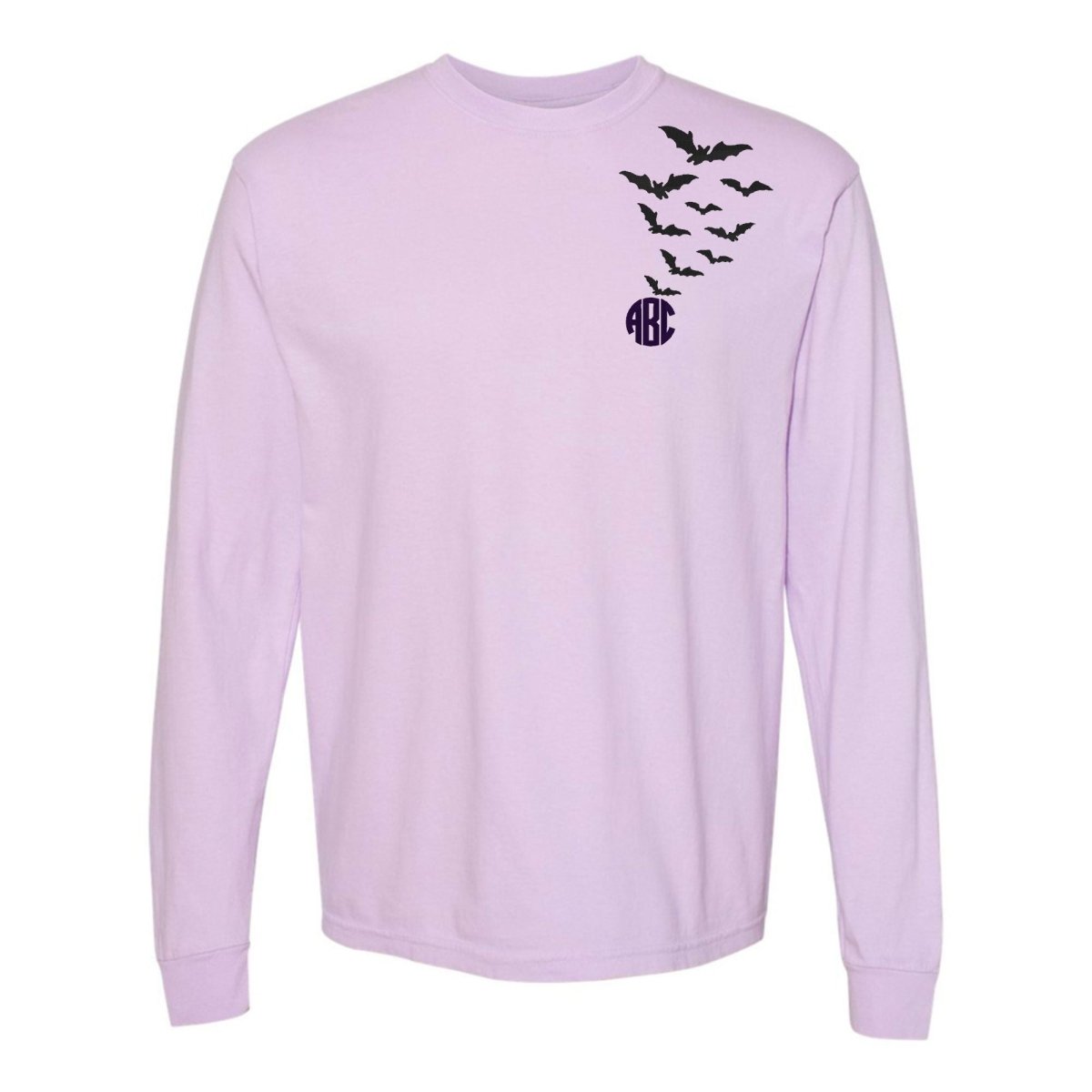 Monogrammed 'Bats' Long Sleeve T-Shirt - United Monograms