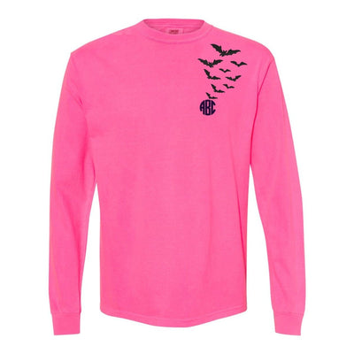 Monogrammed 'Bats' Long Sleeve T-Shirt - United Monograms