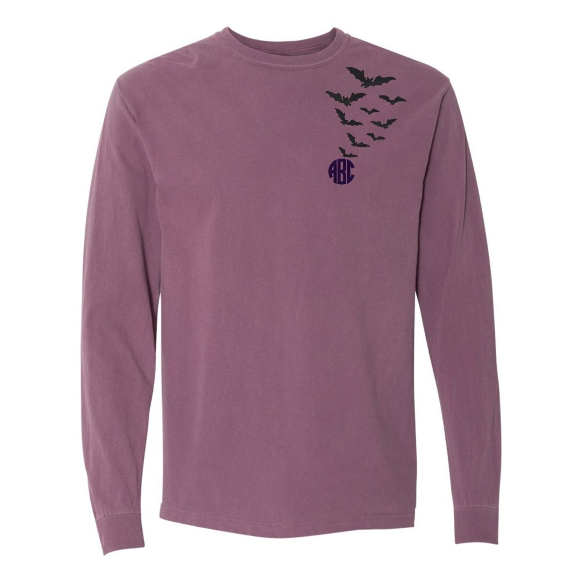 Monogrammed 'Bats' Long Sleeve T-Shirt - United Monograms