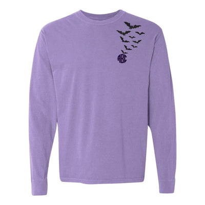 Monogrammed 'Bats' Long Sleeve T-Shirt - United Monograms