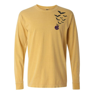 Monogrammed 'Bats' Long Sleeve T-Shirt - United Monograms