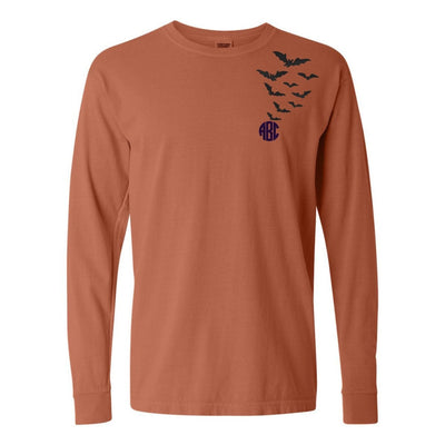 Monogrammed 'Bats' Long Sleeve T-Shirt - United Monograms