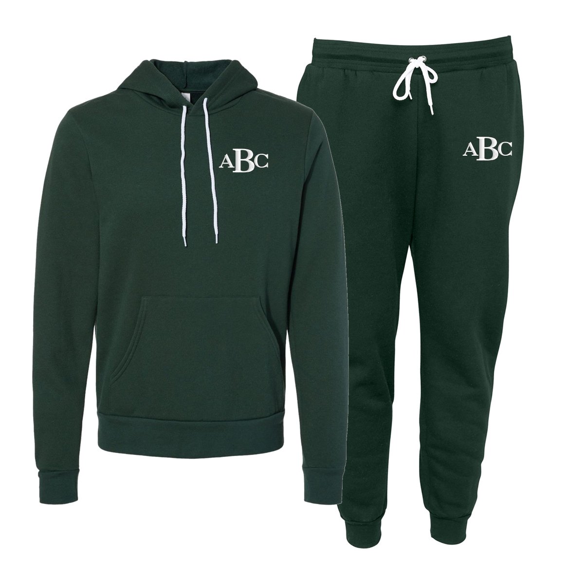 Monogrammed Bella + Canvas Hoodie & Jogger Set - United Monograms
