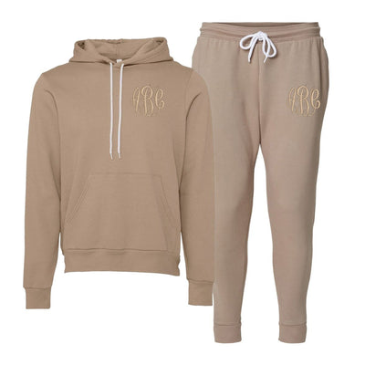 Monogrammed Bella + Canvas Hoodie & Jogger Set - United Monograms