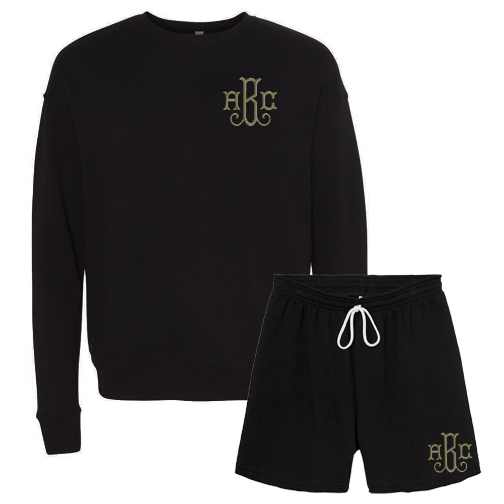 Monogrammed Bella + Canvas Shorts Set - United Monograms