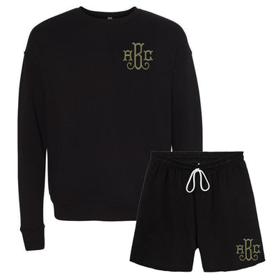 Monogrammed Bella + Canvas Shorts Set - United Monograms