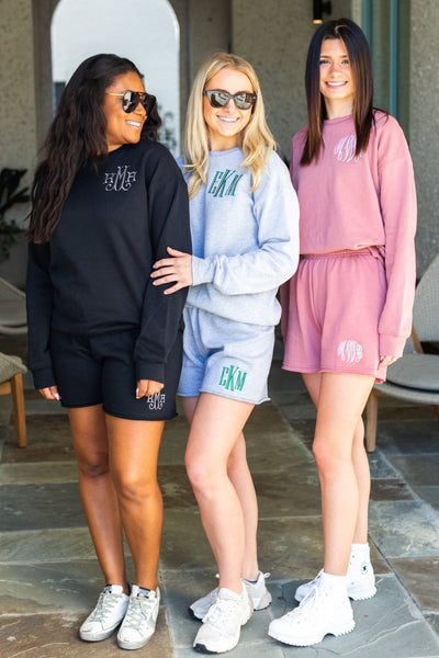 Monogrammed Bella + Canvas Shorts Set - United Monograms