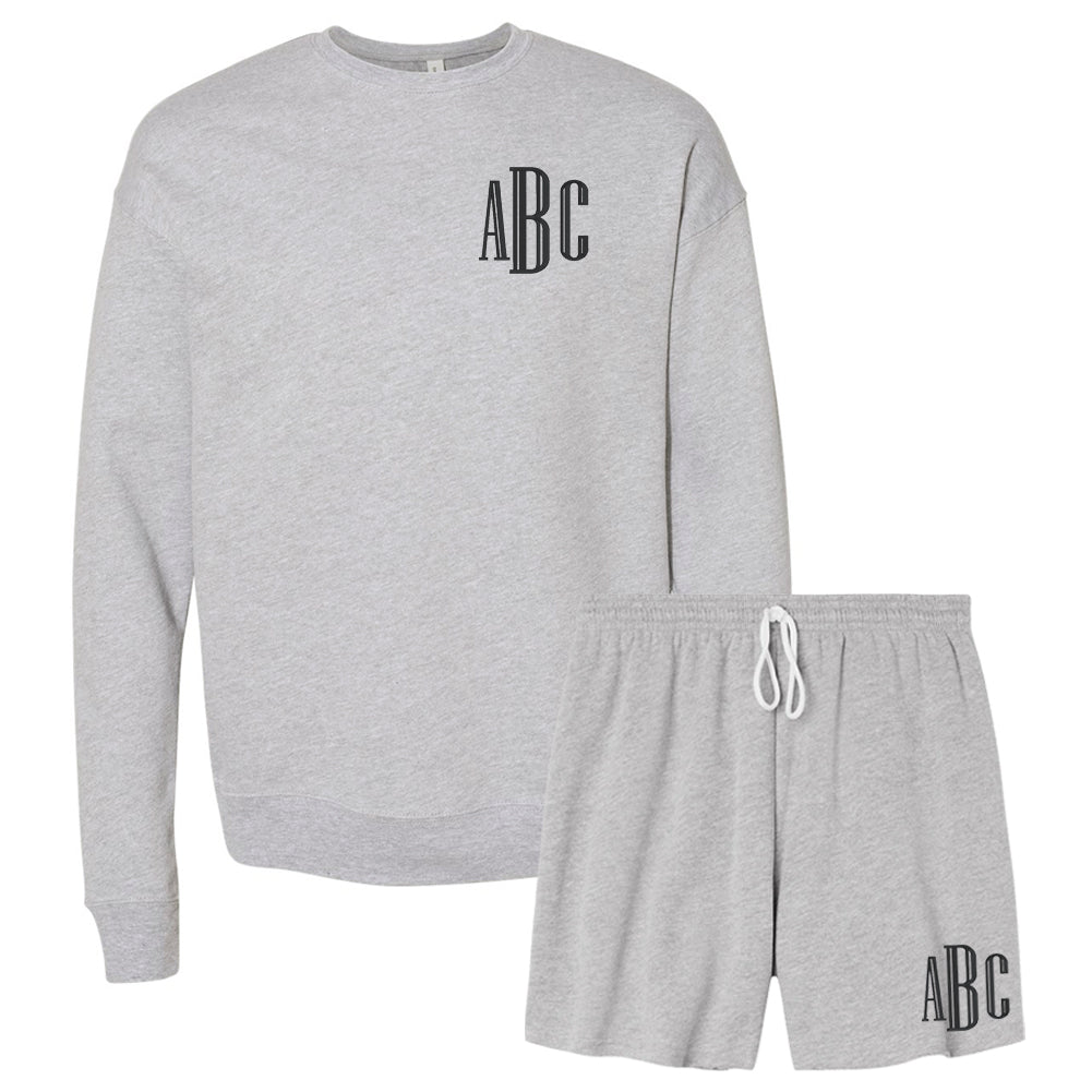 Monogrammed Bella + Canvas Shorts Set - United Monograms