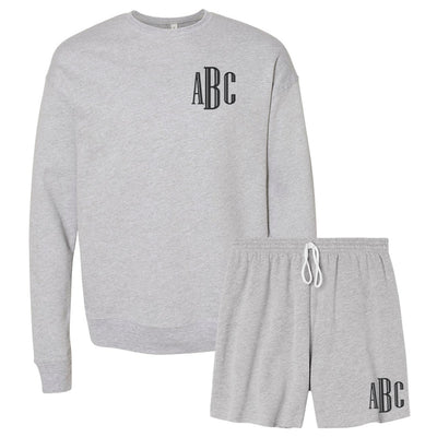 Monogrammed Bella + Canvas Shorts Set - United Monograms