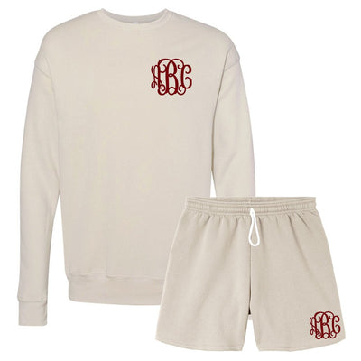 Monogrammed Bella + Canvas Shorts Set - United Monograms