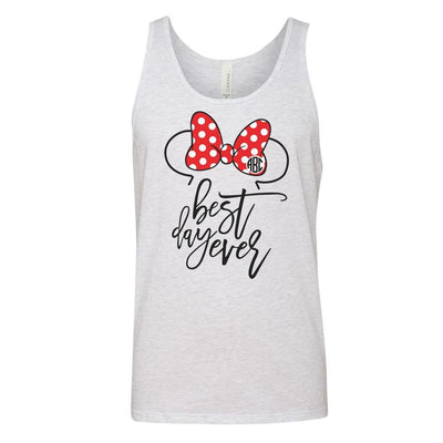 Monogrammed 'Best Day Ever' Premium Tank Top - United Monograms
