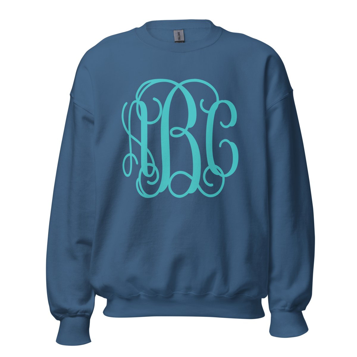 Monogrammed Big Print Crewneck Sweatshirt - United Monograms