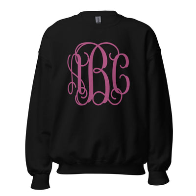 Monogrammed Big Print Crewneck Sweatshirt - United Monograms