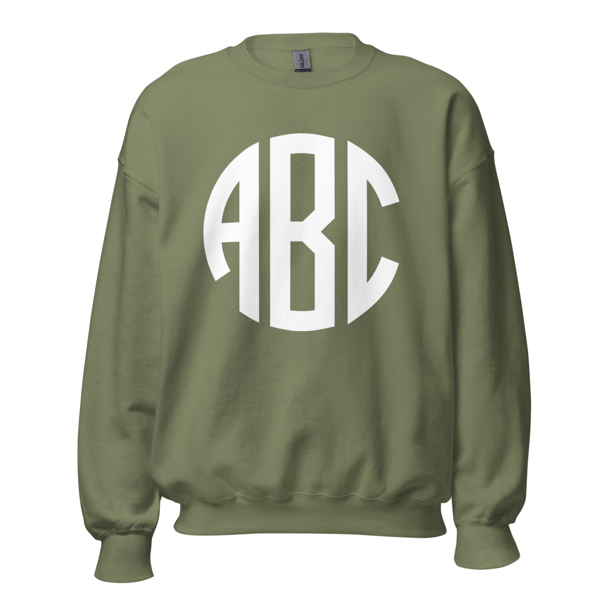 Monogrammed Big Print Crewneck Sweatshirt - United Monograms