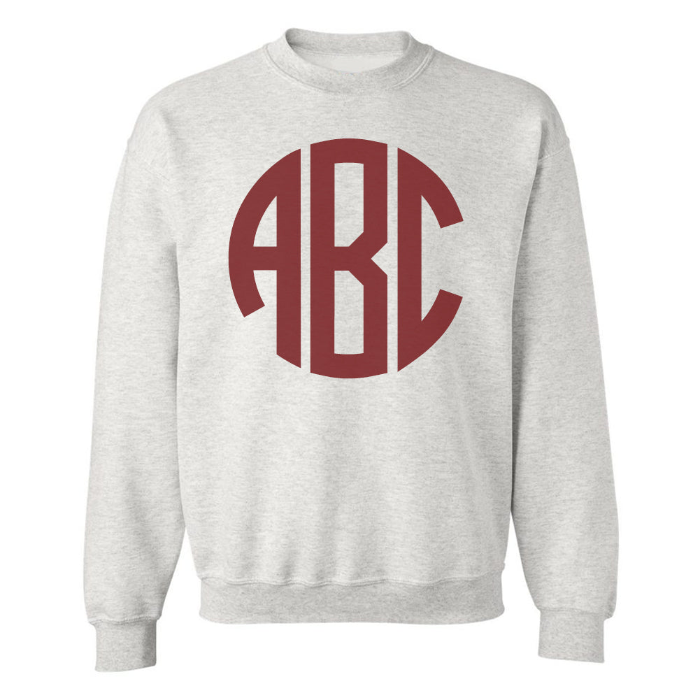 Monogrammed Big Print Crewneck Sweatshirt - United Monograms