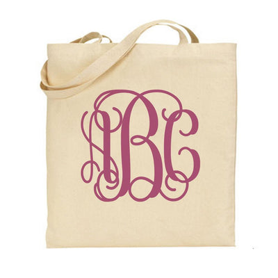 Monogrammed Big Print Tote Bag - United Monograms