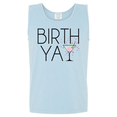 Monogrammed 'Birth-Yay' Comfort Colors Tank Top - United Monograms