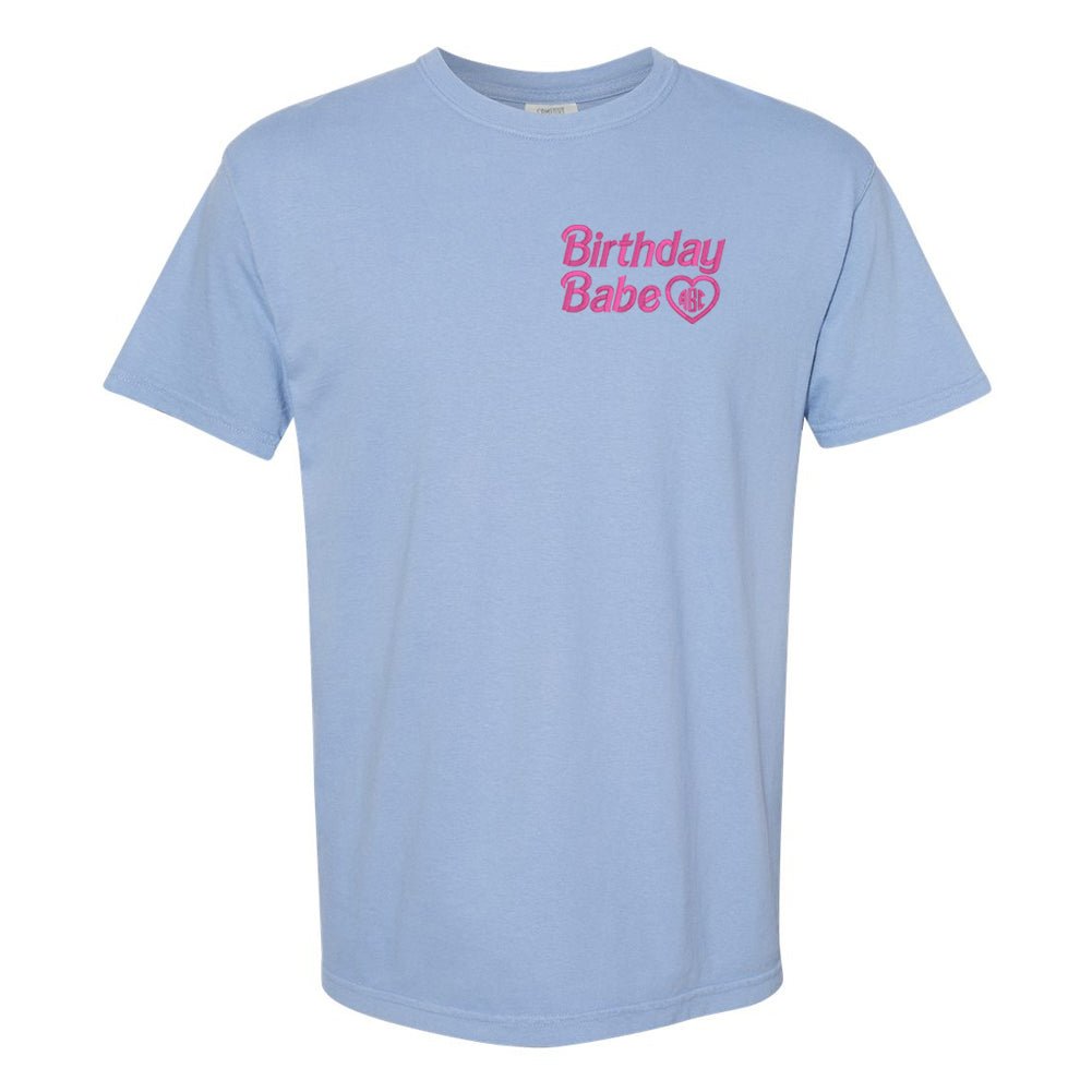 Monogrammed Birthday Babe Comfort Colors T-Shirt - United Monograms