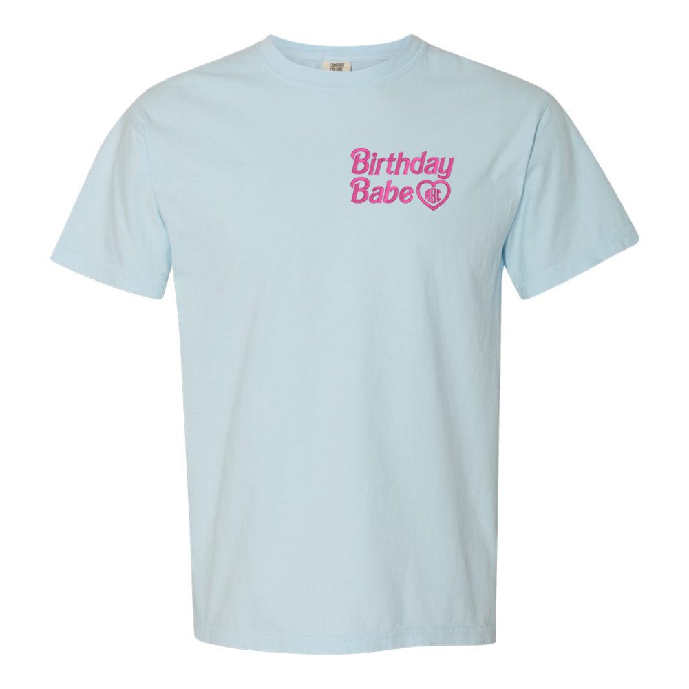 Monogrammed Birthday Babe Comfort Colors T-Shirt - United Monograms