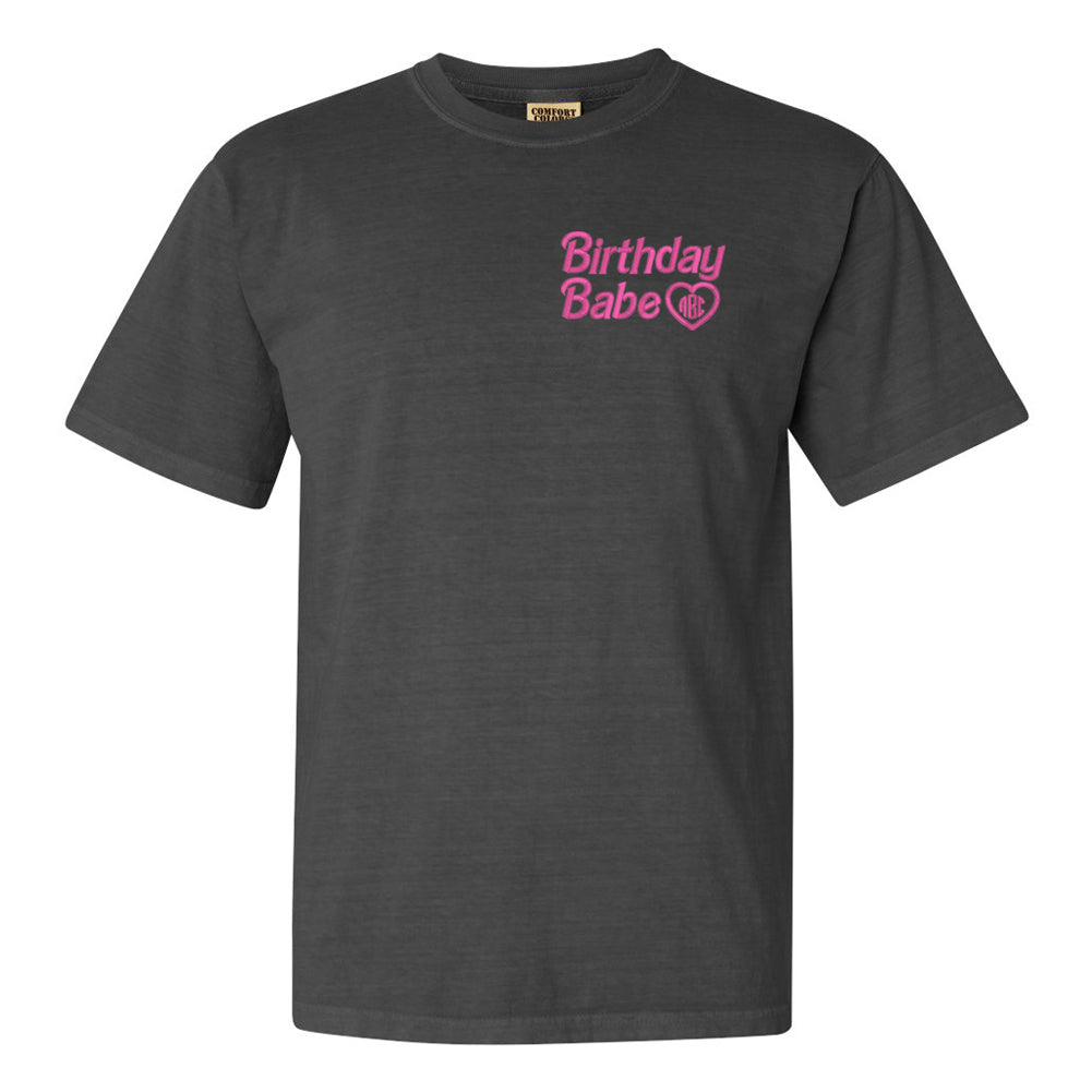 Monogrammed Birthday Babe Comfort Colors T-Shirt - United Monograms