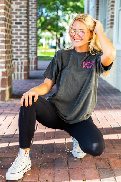 Monogrammed Birthday Babe Comfort Colors T-Shirt - United Monograms