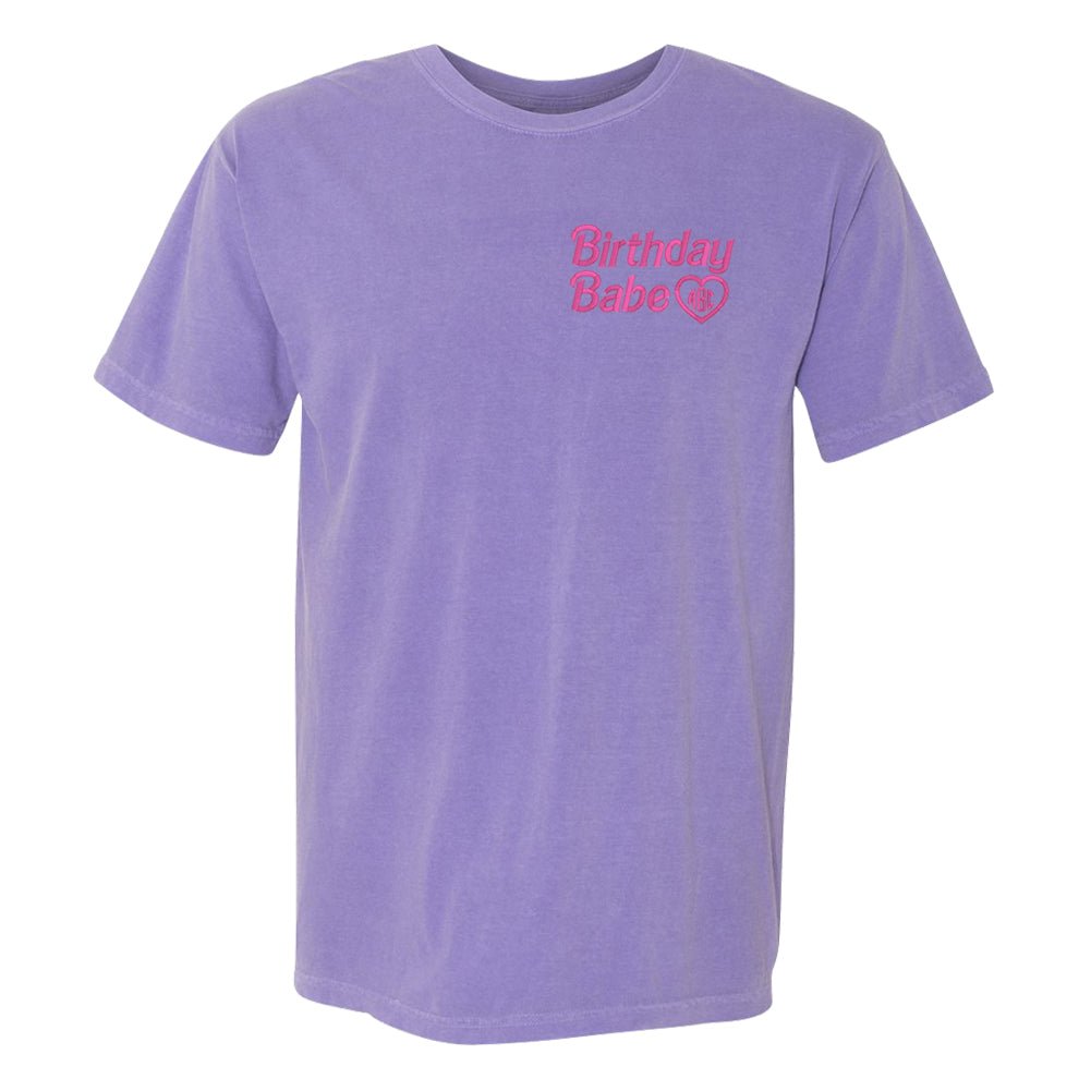 Monogrammed Birthday Babe Comfort Colors T-Shirt - United Monograms